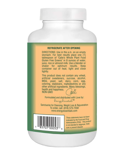 Catie's Organic Gluten Free Greens - Whole Food Nutrition | 11.5oz, 30 Servings