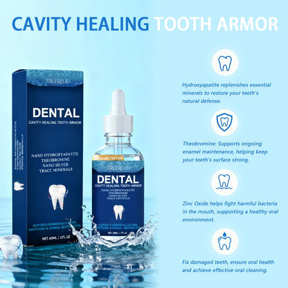 Cavity Healing Tooth Armor Liquid – Transparent Enamel Strengthening with Hydroxyapatite