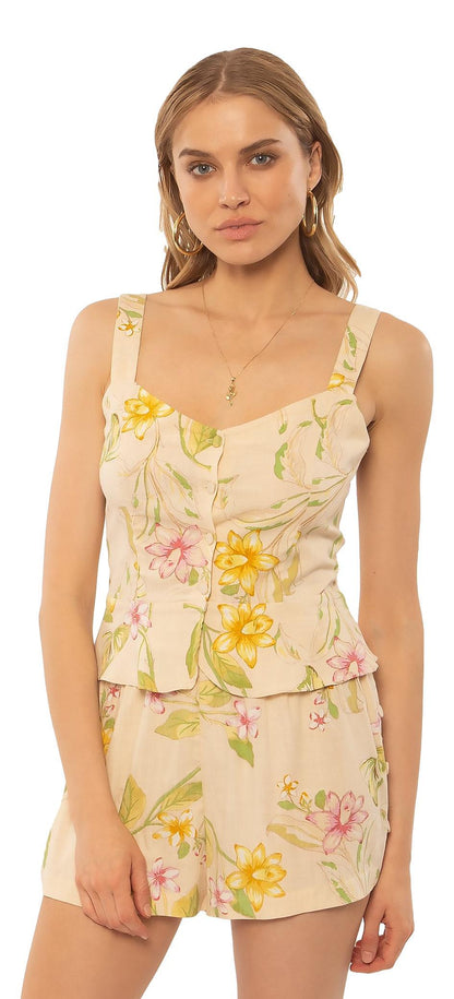 Amuse Society Siva Tank woven blouse