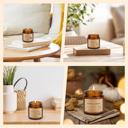 6 Pack Scented Candles Set – Long Lasting Soy Wax Aromatherapy Candles Gift for Home