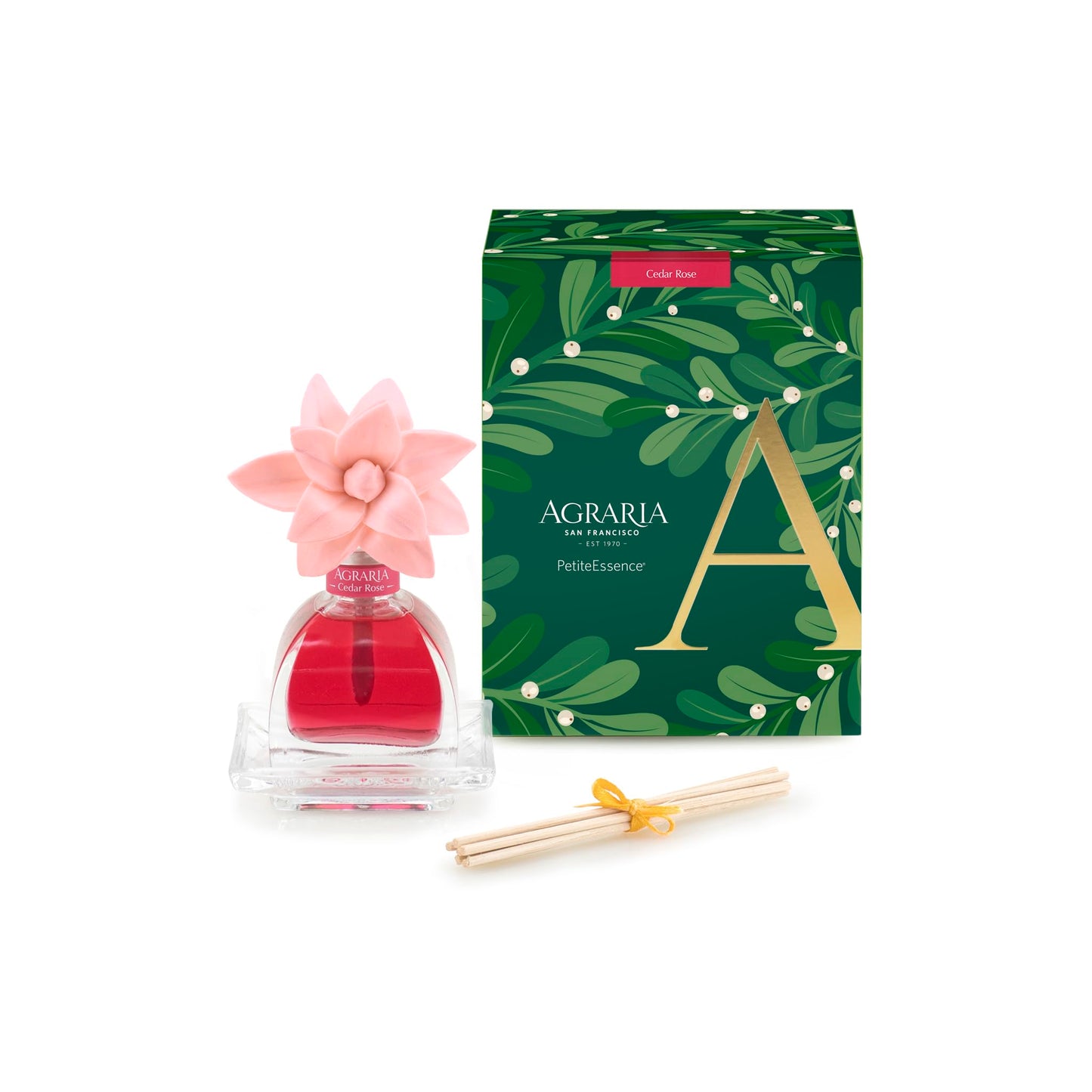 Cedar Rose Holiday PetiteEssence Diffuser 1.7oz | Premium Room Fragrance by Agraria