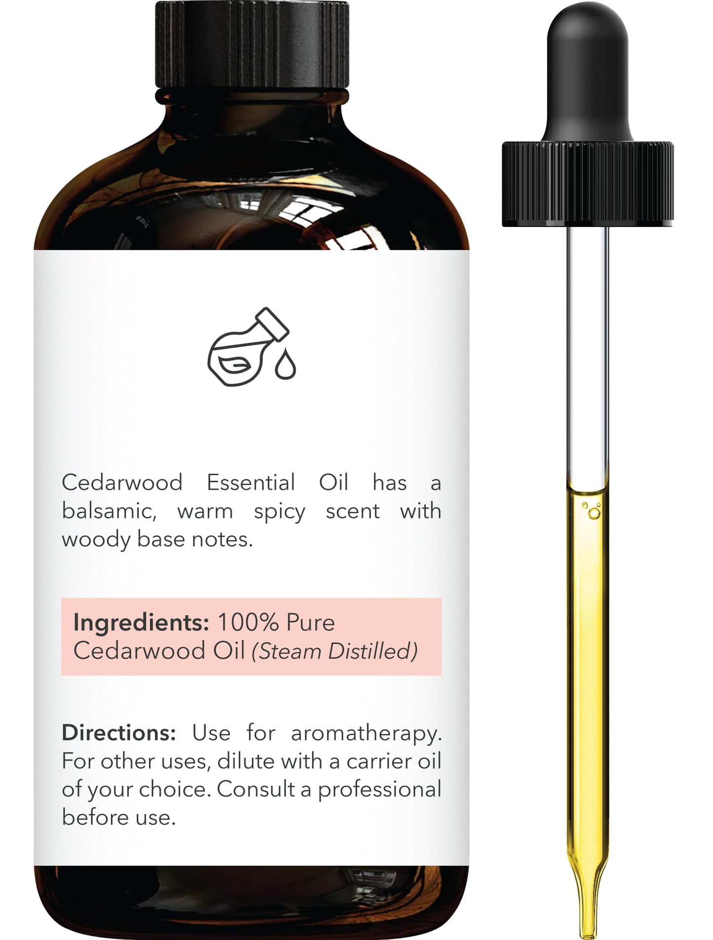 Brooklyn Botany Cedarwood Essential Oil - 4 fl oz - Pure & Natural - Premium Grade