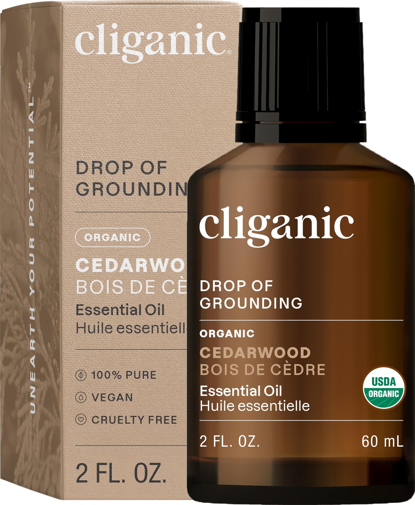 Cliganic Organic Cedarwood Essential Oil - 100% Pure and Non-GMO (Packaging May Vary)