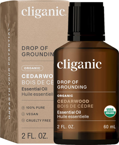 Cliganic Organic Cedarwood Essential Oil - 100% Pure and Non-GMO (Packaging May Vary)