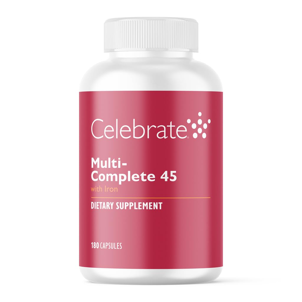 Celebrate Vitamins Multi-Complete 45mg Iron – Bariatric Multivitamin (180 Capsules)