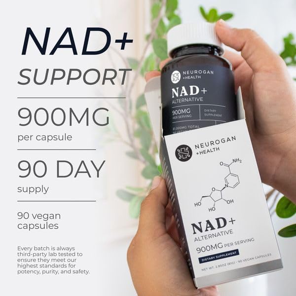 Neurogan NAD+ Alternative & NADH Precursor Capsules – 900mg NAD Supplement, 90 Capsules, Made in USA