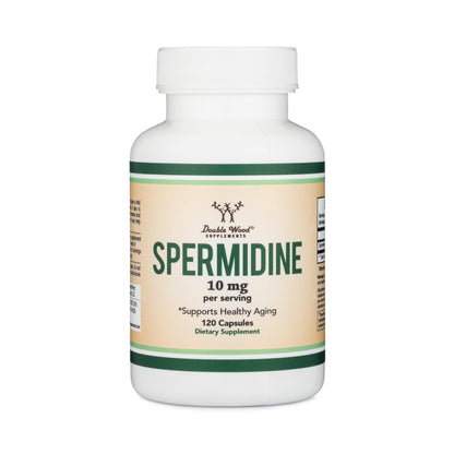 Double Wood Spermidine Supplement 10 mg (99% Spermidine 3HCl) – 120 Capsules – Third-Party Tested