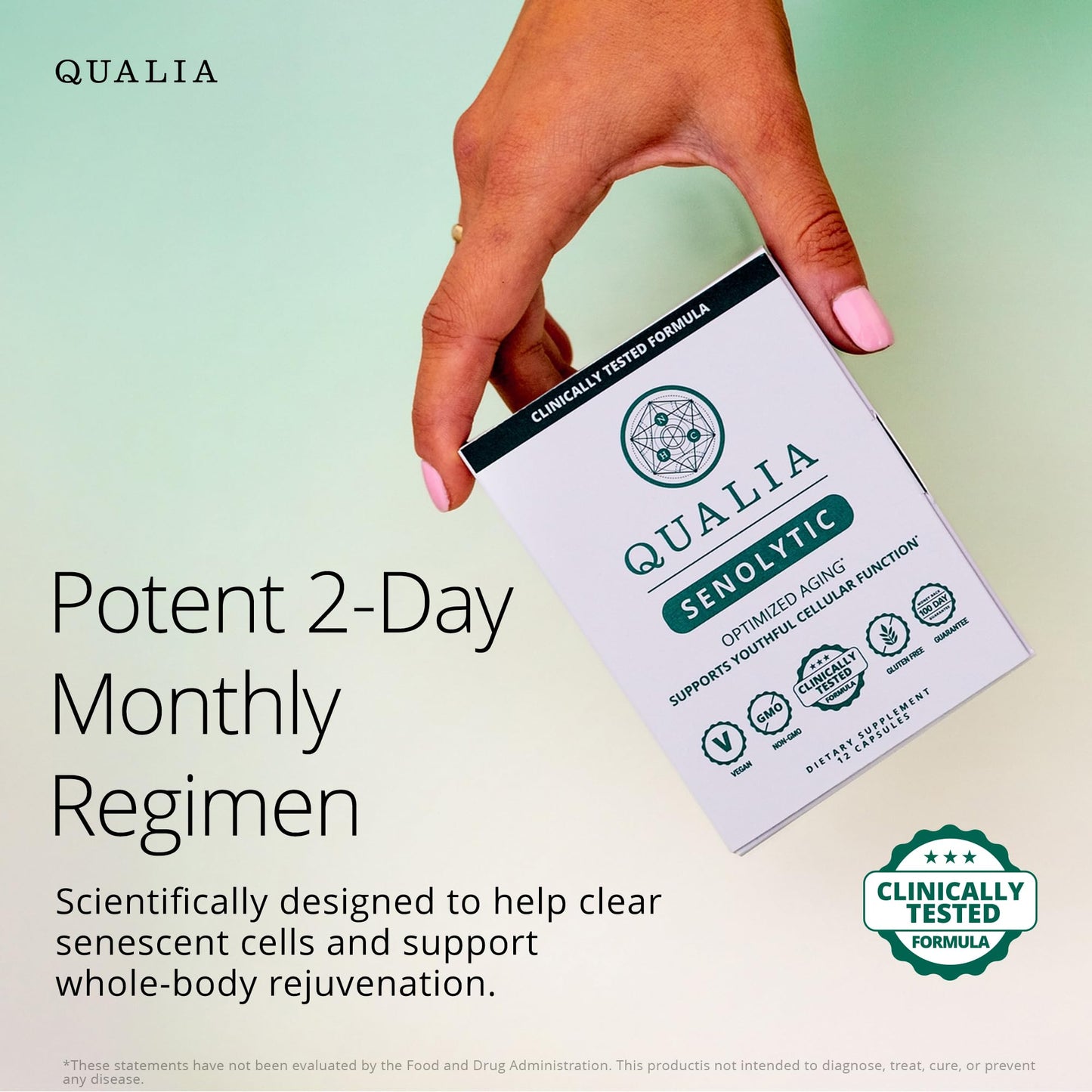 QUALIA LIFE SCIENCES Senolytic Supplement – Fisetin, Quercetin & Piperlongumine for Aging Support | 1 Month Supply