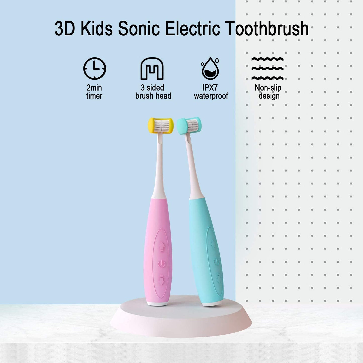 Cellena Kids Auto Toothbrush U31 – Pink Regular, Sonic Electric, 2 Brush Heads