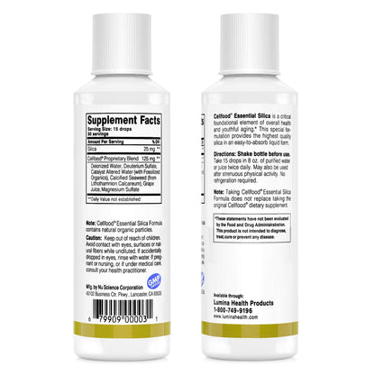 Cellfood Essential Silica – 4 oz, 3 Pack | Anti-Aging Formula for Bones, Joints, Hair & Skin