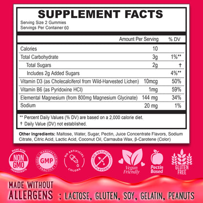 OH MY CHEWY Center-Filled Magnesium Glycinate Gummies 400MG – High Absorption, Gluten Free & Vegan – Sleep, Calm & Muscle Support – 120 Count
