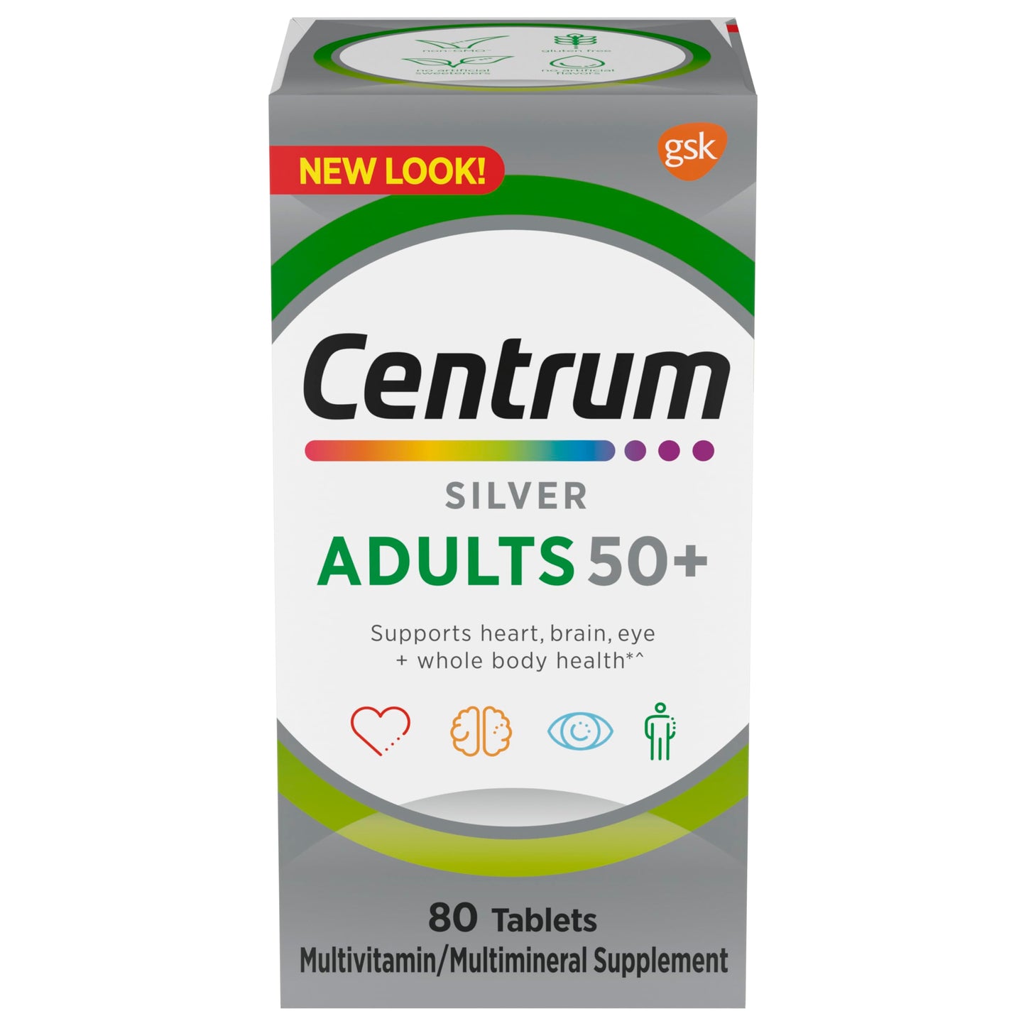 Centrum Silver Adult Multivitamin (80 Count) | Age 50+ | Vitamin D3
