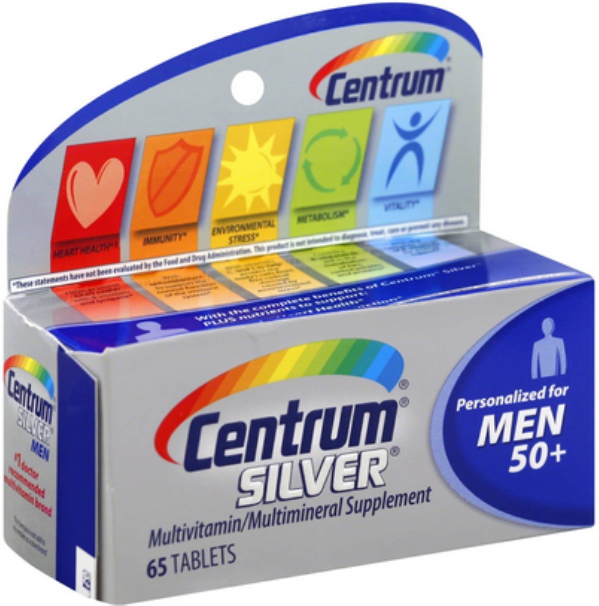 Centrum Silver Men 50+ Multivitamin Tablets 65 ea - Supports Energy & Immunity