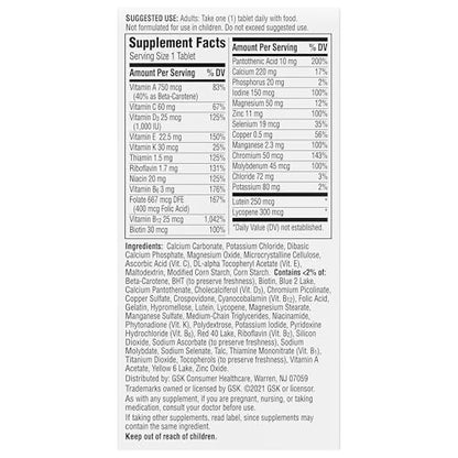 Centrum Silver Adult Multivitamin (80 Count) | Age 50+ | Vitamin D3