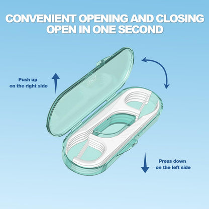 Ceonam 10-Pack Flosser Dispenser – Portable Floss Picks with Travel Case
