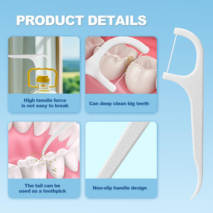 Ceonam 10-Pack Flosser Dispenser – Portable Floss Picks with Travel Case