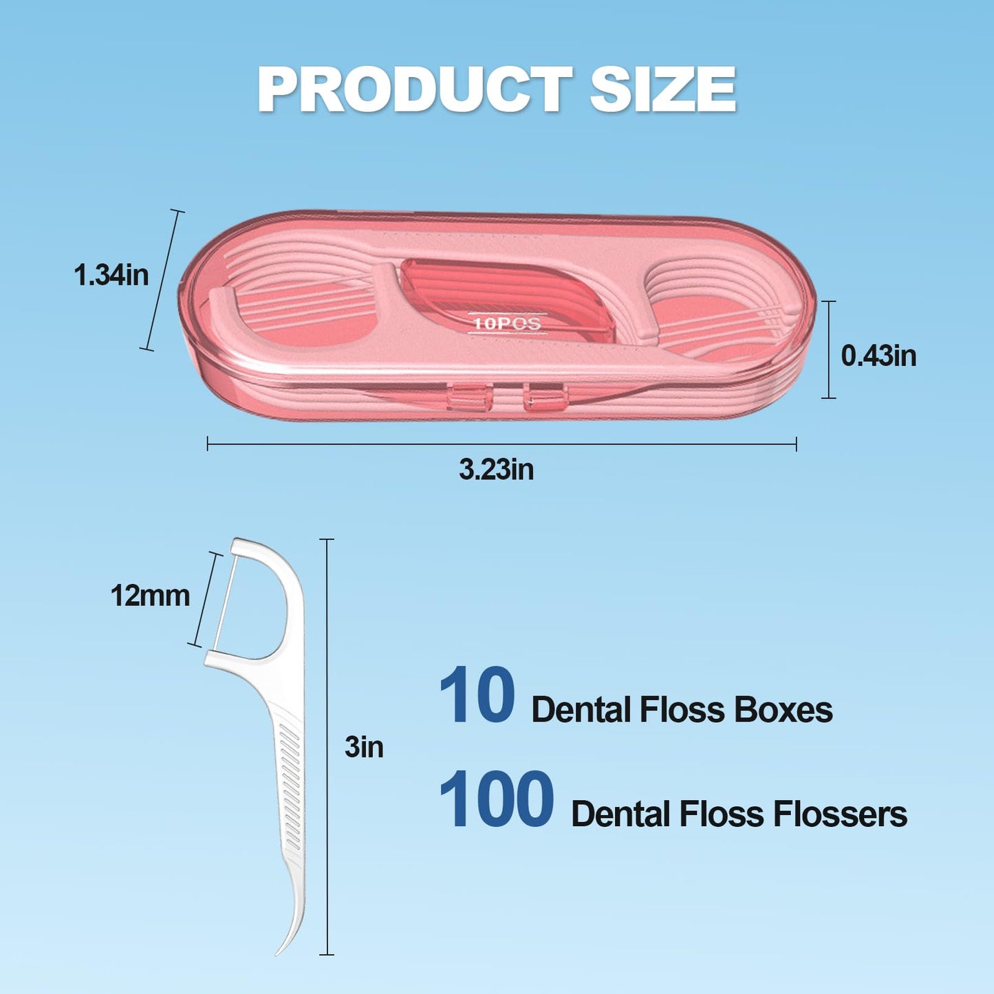 Ceonam 10 Pack Flosser Dispenser – Dental Floss Case & Travel Floss Picks