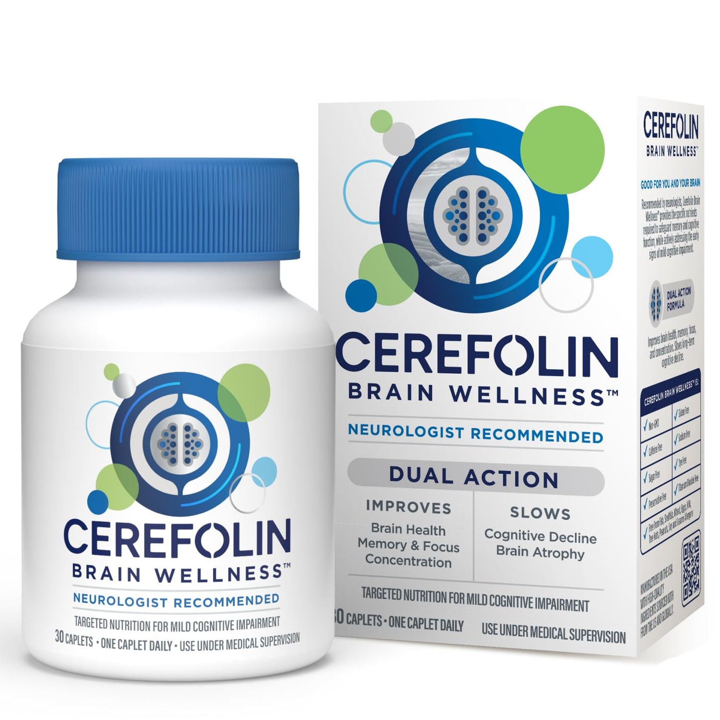 Cerefolin Brain Wellness | Targeted Cognitive Support with L-Methylfolate, NAC & B12 | 30 Count