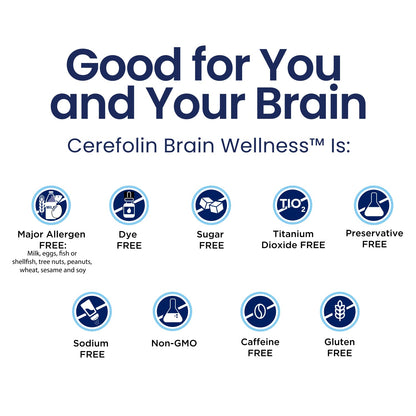 Cerefolin Brain Wellness | Targeted Cognitive Support with L-Methylfolate, NAC & B12 | 30 Count