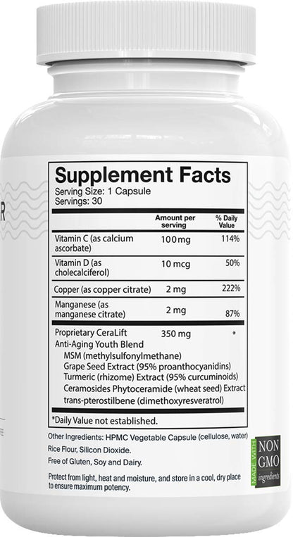 Del Mar Labs CeraLift – 30 Day Supply – Doctor Formulated Anti-Aging Ceramides