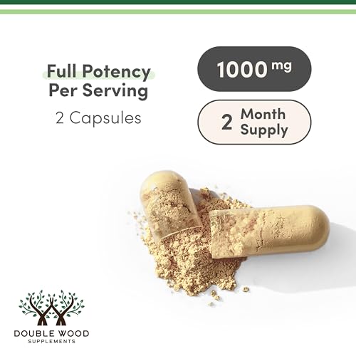 Chaga Mushrooms Capsules - 1,000mg per Serving - USA Made - Organic | Double Wood