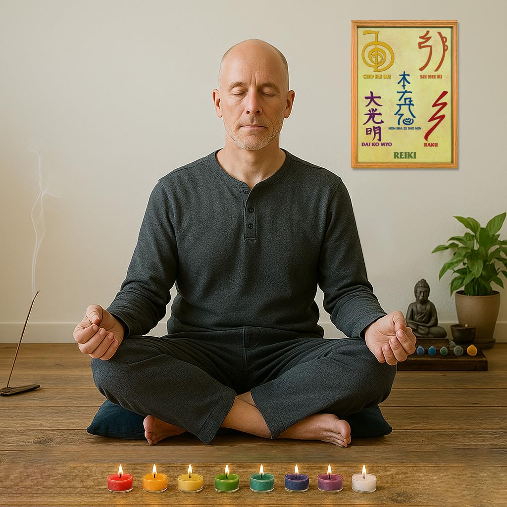 Chakra Colored & Scented Tealight Candles - 16 Pcs, 60+ Hours Burn Time
