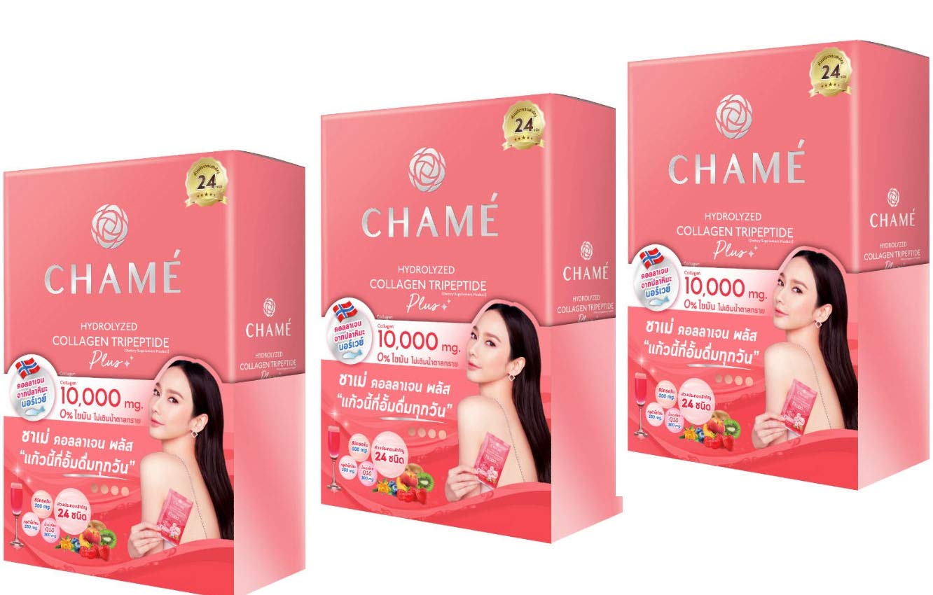 Chame Hydrolyzed Collagen Tripeptide Plus - 3 Boxes, 10 Sachets