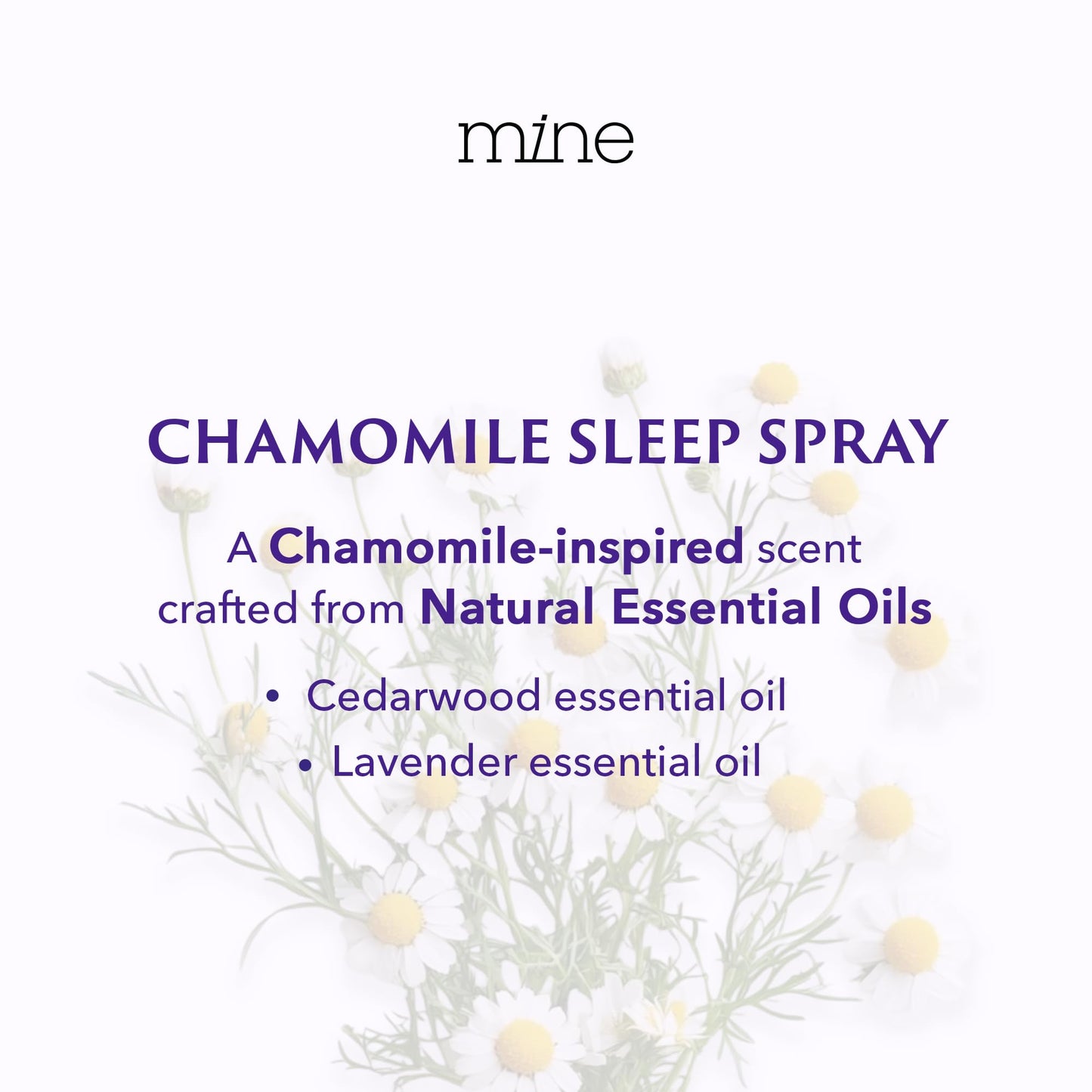 Chamomile Inspired Sleep Spray with Melatonin – Relaxing Lavender & Cedarwood Pillow Mist