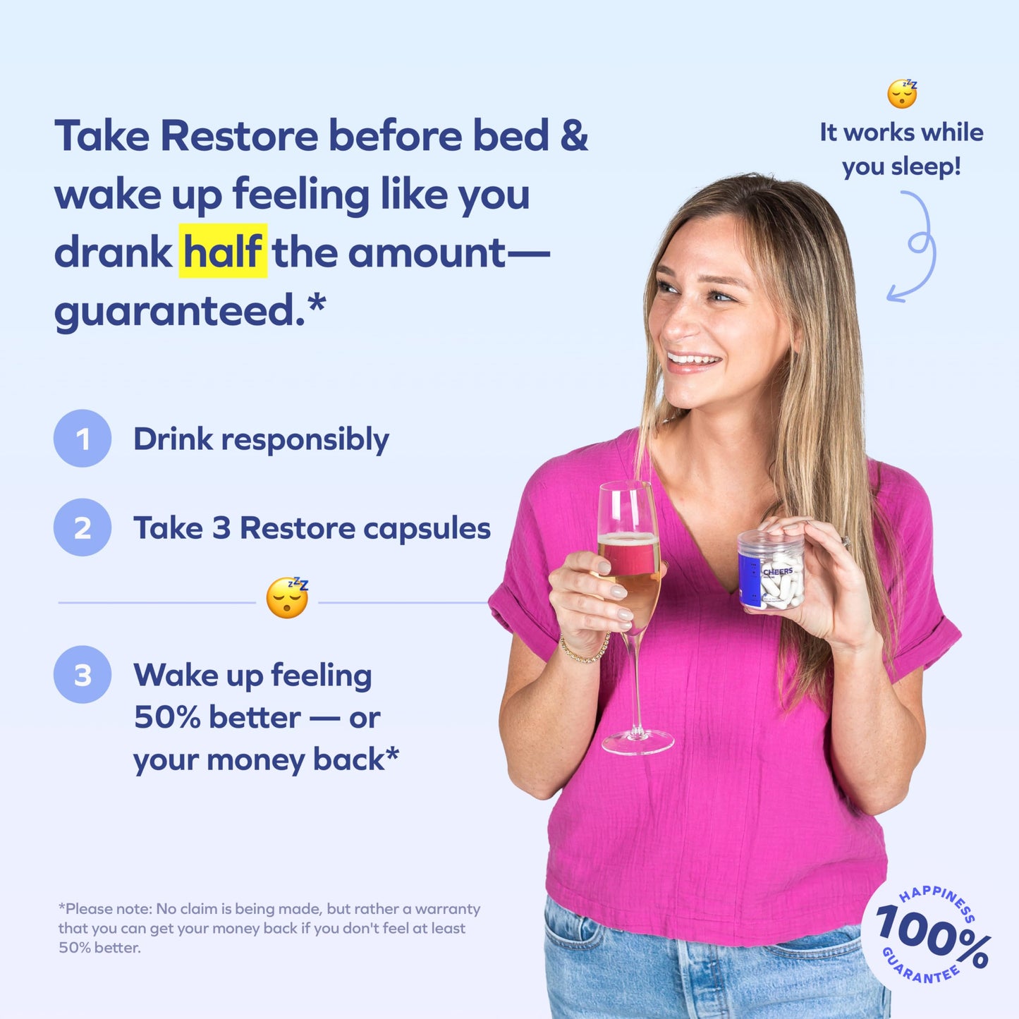 Cheers R&R Combo | Restore + Relief After Drinking | DHM, Liver Support | 12 Doses Each