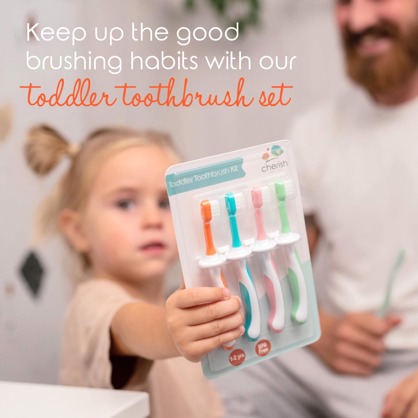 Cherish Baby Care Toothbrush Set (0-2y) - BPA-Free & Safety-Tested, 2023 Award Winner