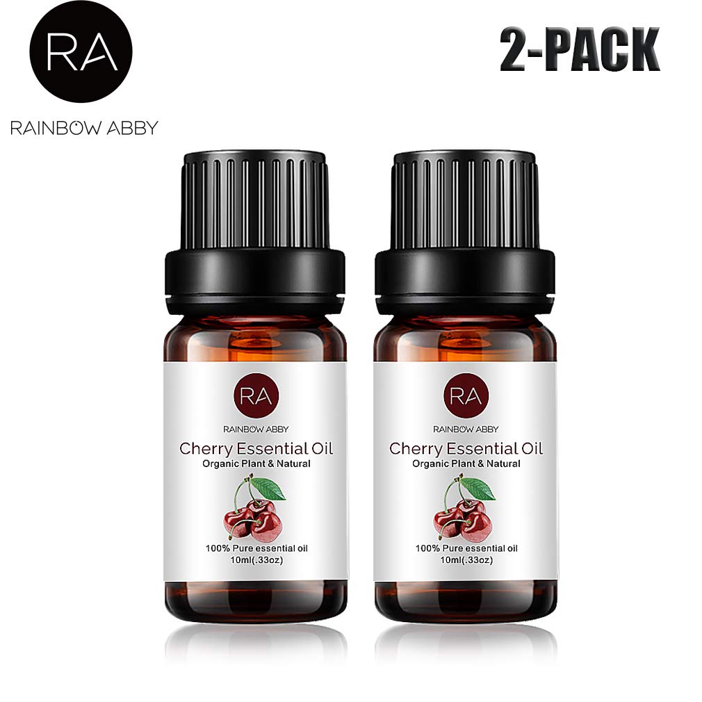 2-Pack Cherry Essential Oil – 100% Pure, Organic, 10ml x 2 for Diffuser