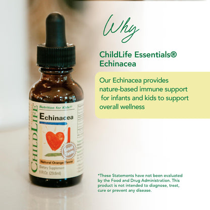 ChildLife Essentials Echinacea for Kids - Alcohol-Free Orange Echinacea Drops, 1 fl oz