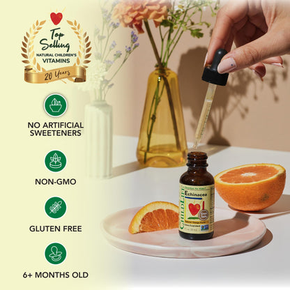 ChildLife Essentials Echinacea for Kids - Alcohol-Free Orange Echinacea Drops, 1 fl oz