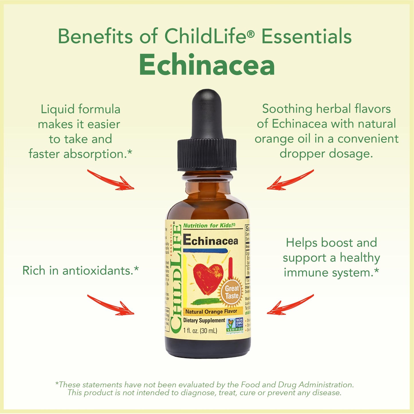 CHILDLIFE ESSENTIALS Immune Support 3-Pack - Vitamin C, First Defense & Echinacea for Kids
