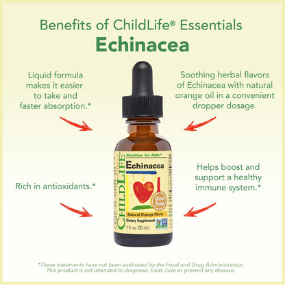 CHILDLIFE ESSENTIALS Immune Support 3-Pack - Vitamin C, First Defense & Echinacea for Kids