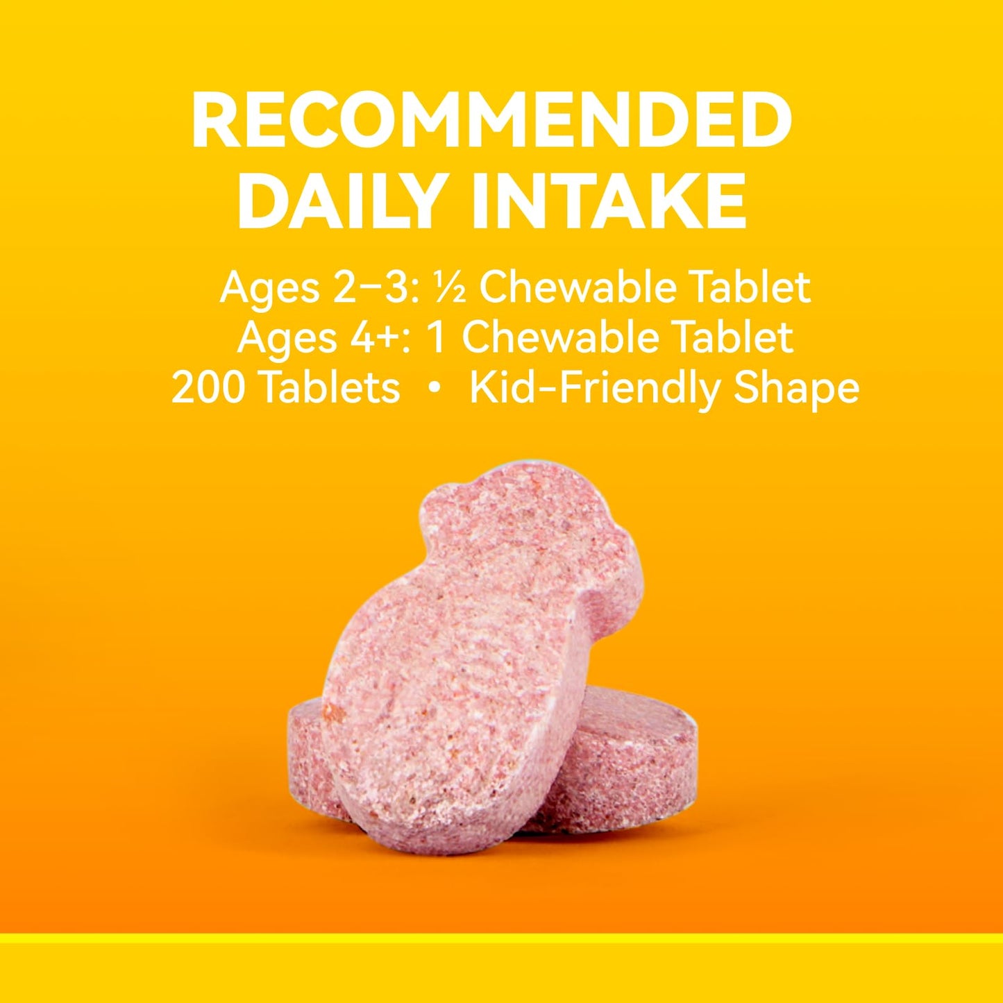 Children's Chewable Multivitamin – 18 Essential Vitamins & Minerals for Kids | 200 Chewables | Vegetarian, Gluten Free, Non-GMO