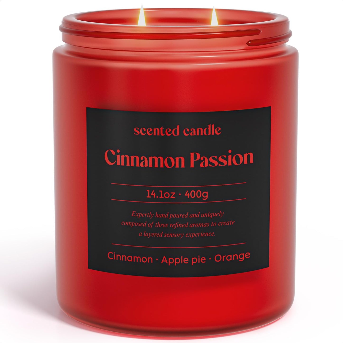 CHILLFLAME Cinnamon Candle 14.1 oz – Dual Wick Fall Scented Candle | Gift for Women & Men