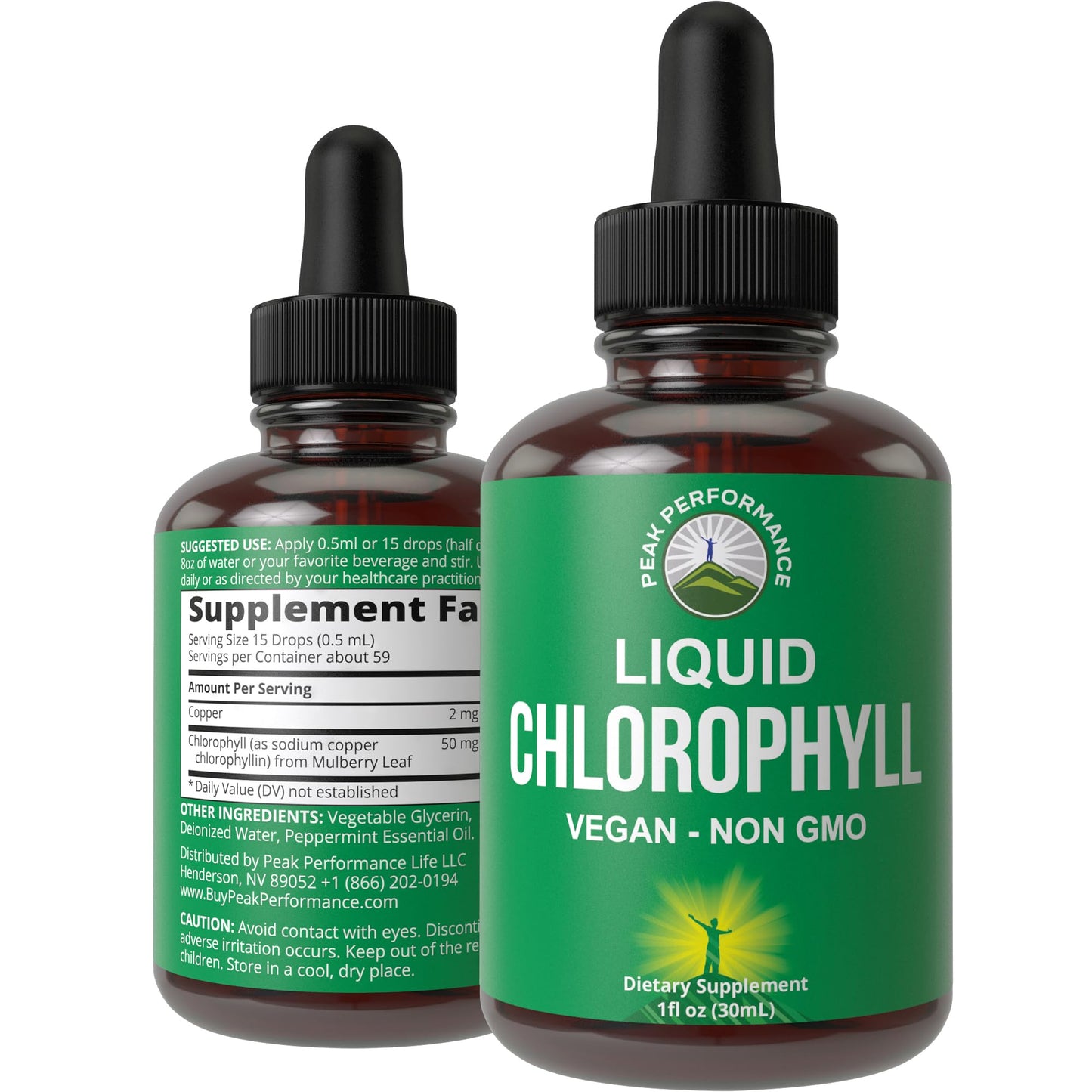 Chlorophyll Liquid Drops – Ultra High Purity, Alcohol Free, Non-GMO, Gluten Free | Immune & Digestive Support