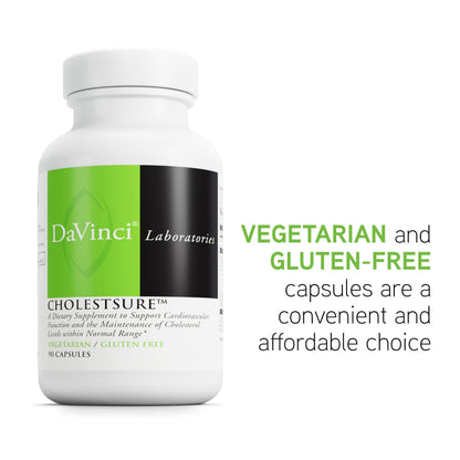DaVinci CholestSure Supplement – Supports Cardiovascular Function & Healthy Cholesterol (Gluten Free, 90 Vegetarian Capsules)