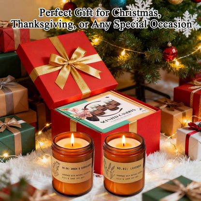Christmas Candle Gifts for Women – 36 oz Scented Soy Candle Gift Set (4-Pack)