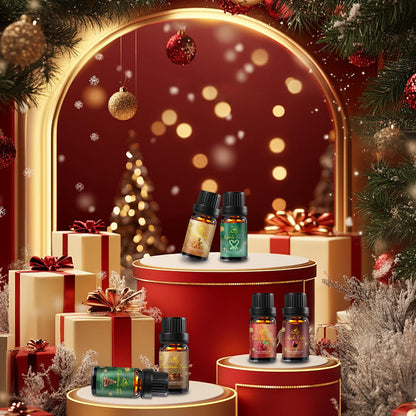 Christmas Essential Oil Set – 6 Pack for Diffuser & Candles