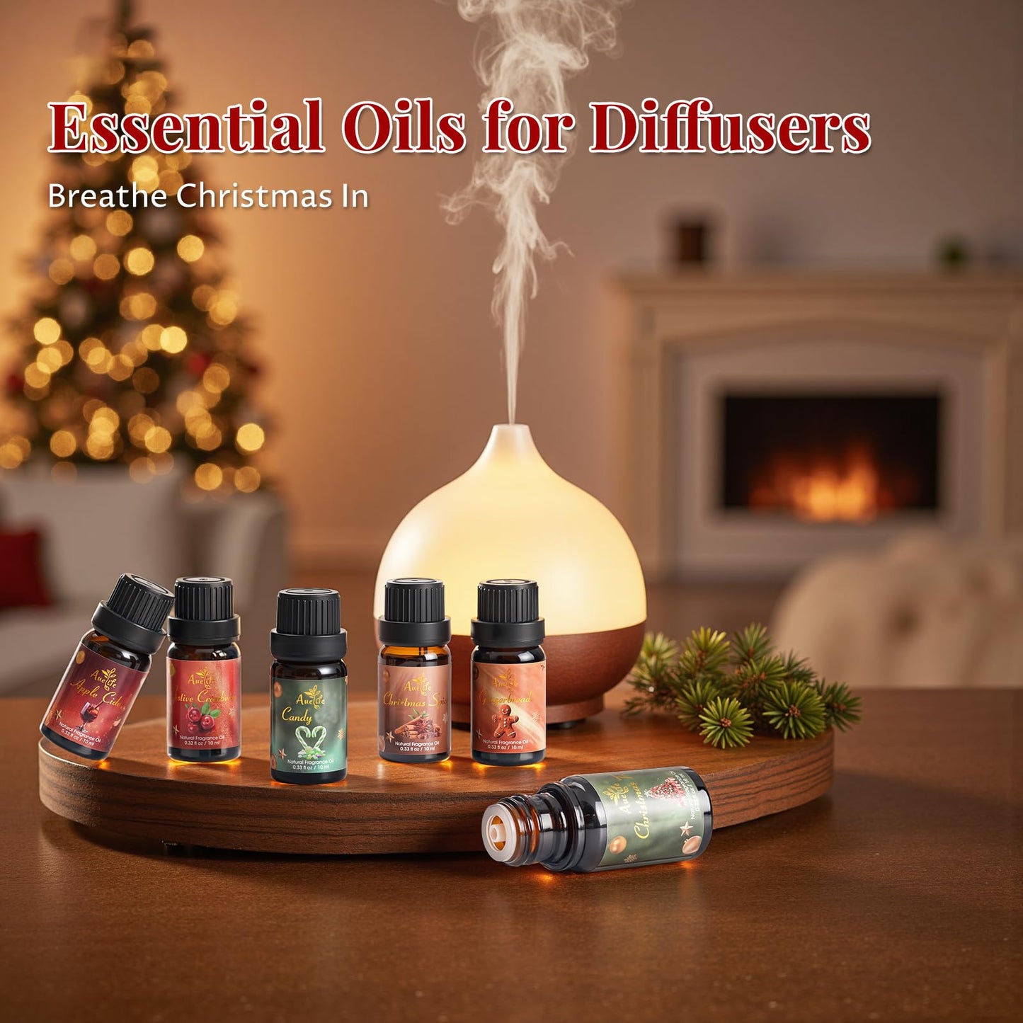 Christmas Essential Oil Set – 6 Pack for Diffuser & Candles