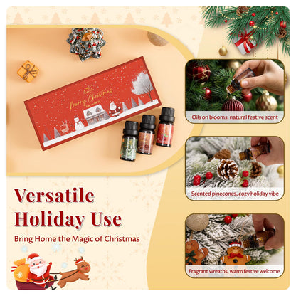 Christmas Essential Oil Set – 6 Pack for Diffuser & Candles