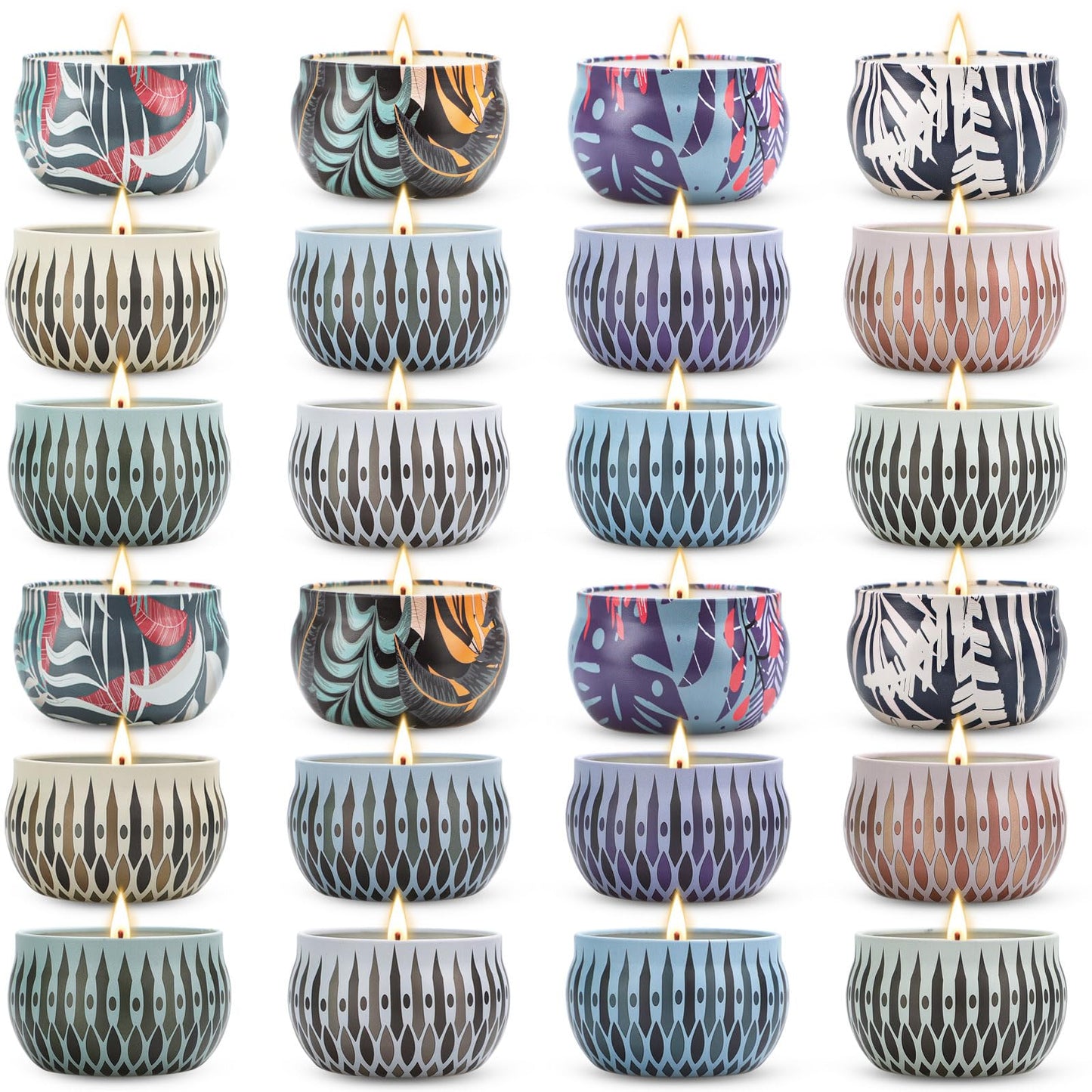 Christmas Scented Candles Gifts Set – 24 Pack Soy Wax Aromatherapy Candles