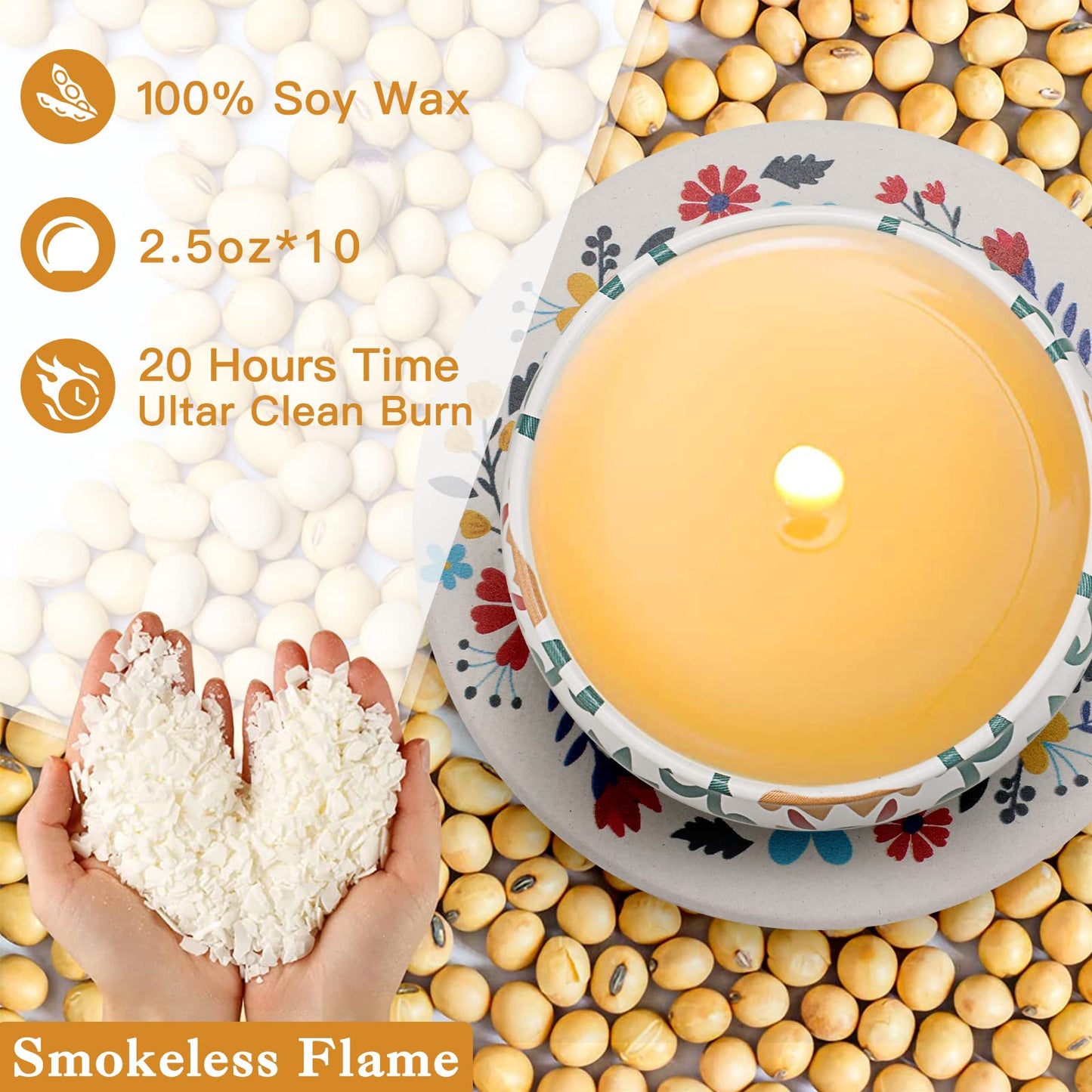 Christmas Scented Candles Gift Set – 10 Pack Soy Candles for Home, Aromatherapy & Gifts