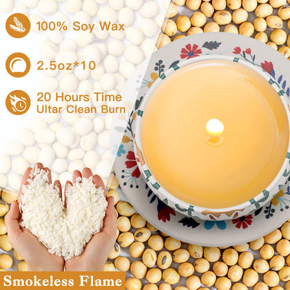 Christmas Scented Candles Gift Set – 10 Pack Soy Candles for Home, Aromatherapy & Gifts
