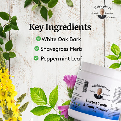 Christopher's Original Formulas Herbal Tooth & Gum Powder | Natural Plant-Based Oral Care