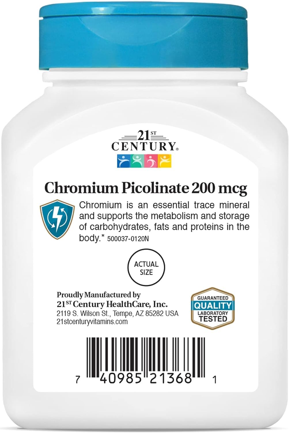 21st Century Chromium Picolinate 200 mcg — 100 Tabs