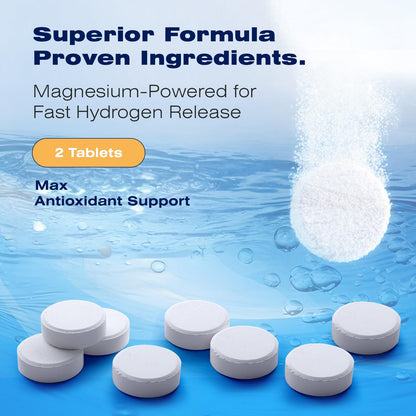 CHTENZY Hydrogen Water Tablets – 8 PPM H2, Magnesium Electrolyte, Orange Flavor, 60 Count