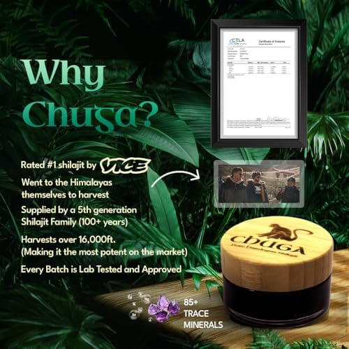 Chuga Shilajit Resin – Pure Himalayan Shilajit, 16,000 ft Harvest, Grade A, Lab Tested USA